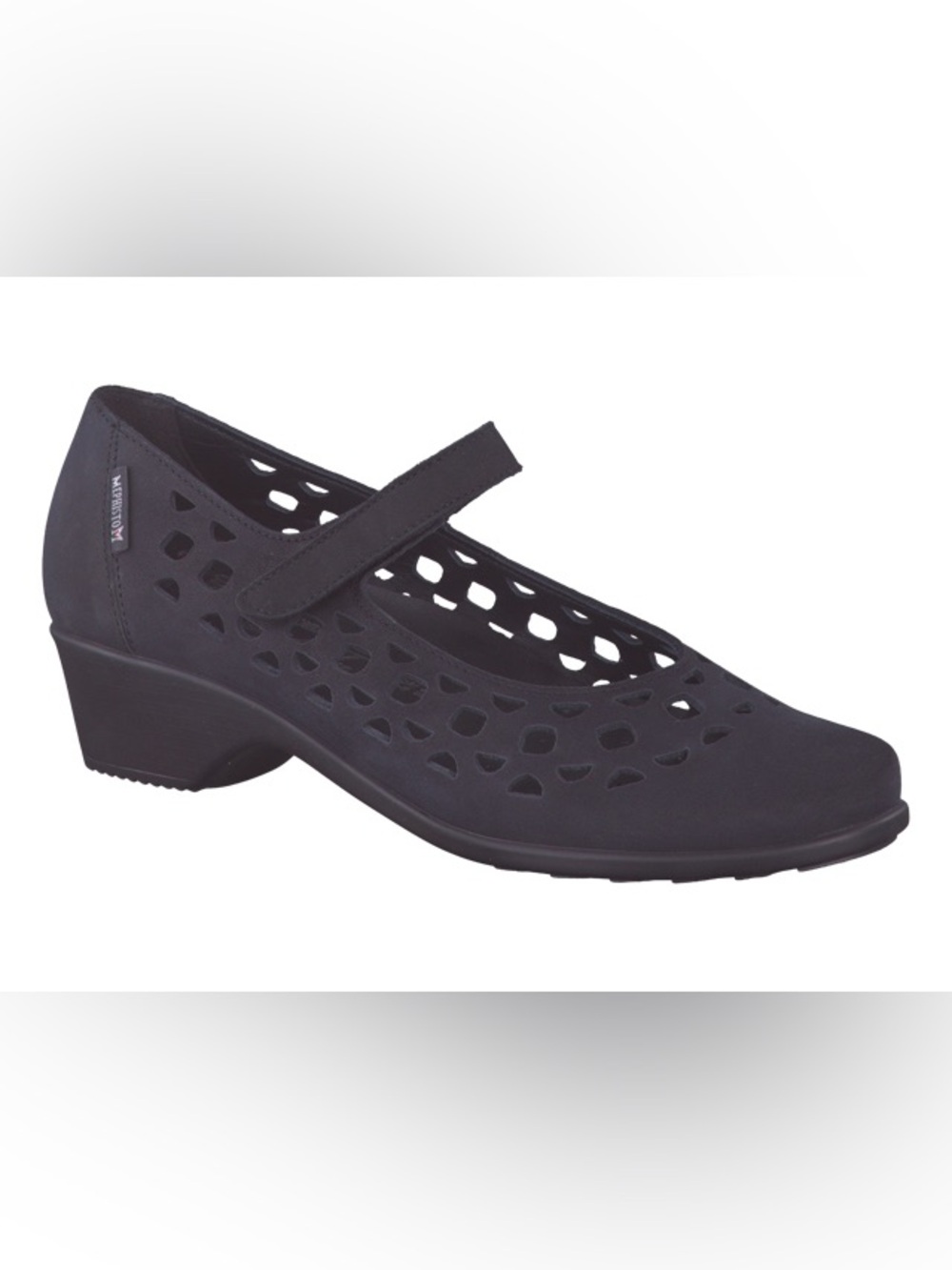 Mephisto Rodia Mary Jane Shoes US 8.5 Black Nubuck Leather Air Jet Comfort